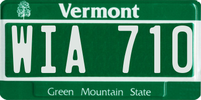 VT license plate WIA710