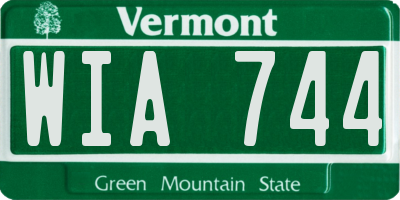 VT license plate WIA744