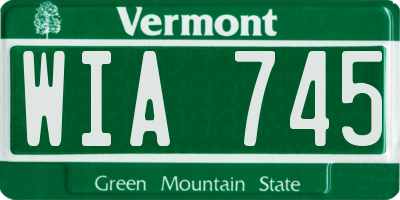 VT license plate WIA745