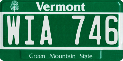 VT license plate WIA746
