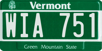 VT license plate WIA751