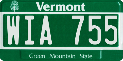 VT license plate WIA755