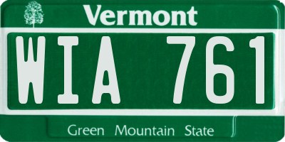VT license plate WIA761
