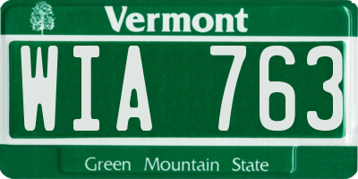 VT license plate WIA763