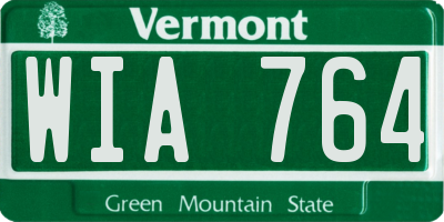 VT license plate WIA764