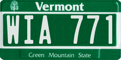 VT license plate WIA771