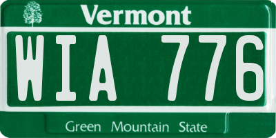 VT license plate WIA776