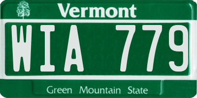 VT license plate WIA779