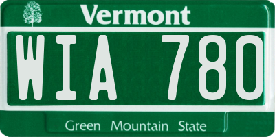 VT license plate WIA780