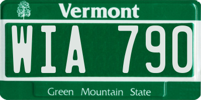 VT license plate WIA790
