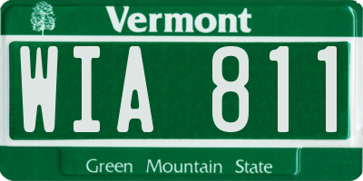 VT license plate WIA811