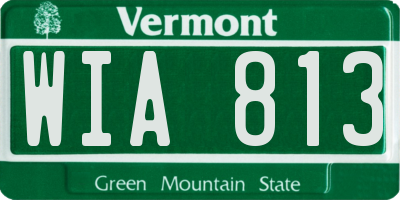 VT license plate WIA813