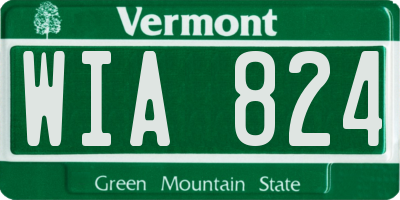 VT license plate WIA824