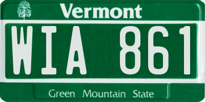 VT license plate WIA861
