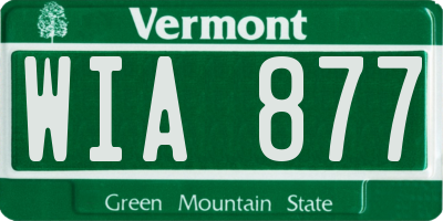 VT license plate WIA877
