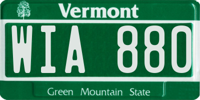 VT license plate WIA880