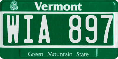 VT license plate WIA897