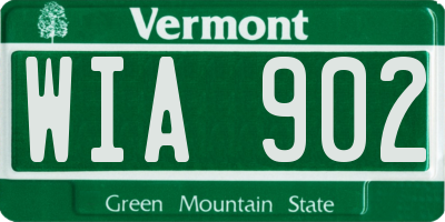 VT license plate WIA902