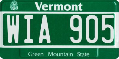 VT license plate WIA905