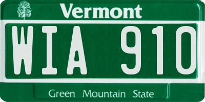 VT license plate WIA910