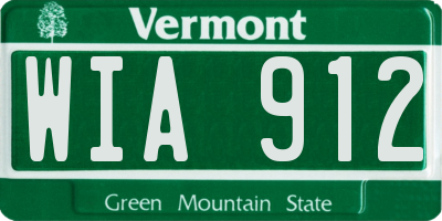 VT license plate WIA912