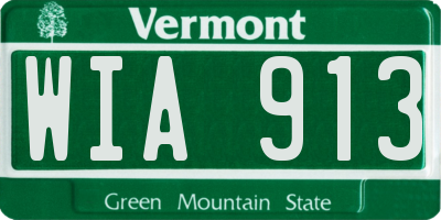 VT license plate WIA913