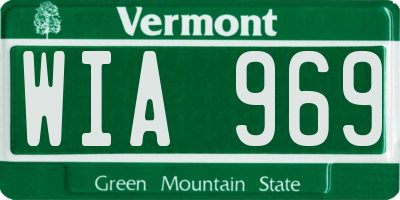VT license plate WIA969
