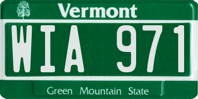 VT license plate WIA971