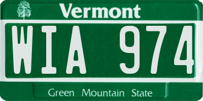 VT license plate WIA974
