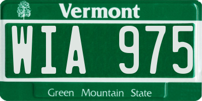 VT license plate WIA975