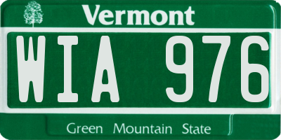 VT license plate WIA976