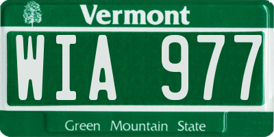 VT license plate WIA977