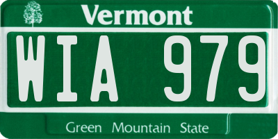 VT license plate WIA979