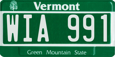 VT license plate WIA991