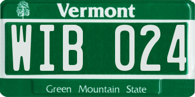 VT license plate WIB024