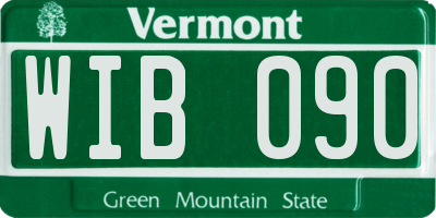 VT license plate WIB090