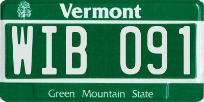 VT license plate WIB091