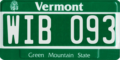 VT license plate WIB093