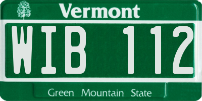 VT license plate WIB112