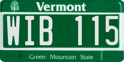 VT license plate WIB115