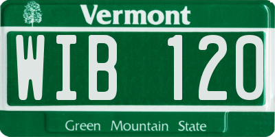 VT license plate WIB120