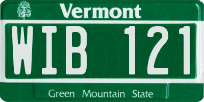 VT license plate WIB121