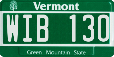 VT license plate WIB130