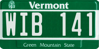 VT license plate WIB141