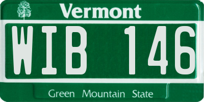 VT license plate WIB146