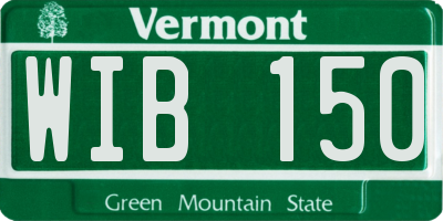 VT license plate WIB150