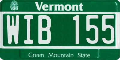VT license plate WIB155