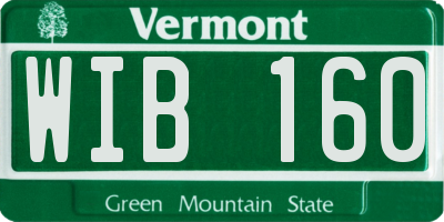 VT license plate WIB160