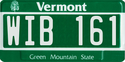 VT license plate WIB161