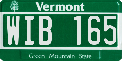 VT license plate WIB165